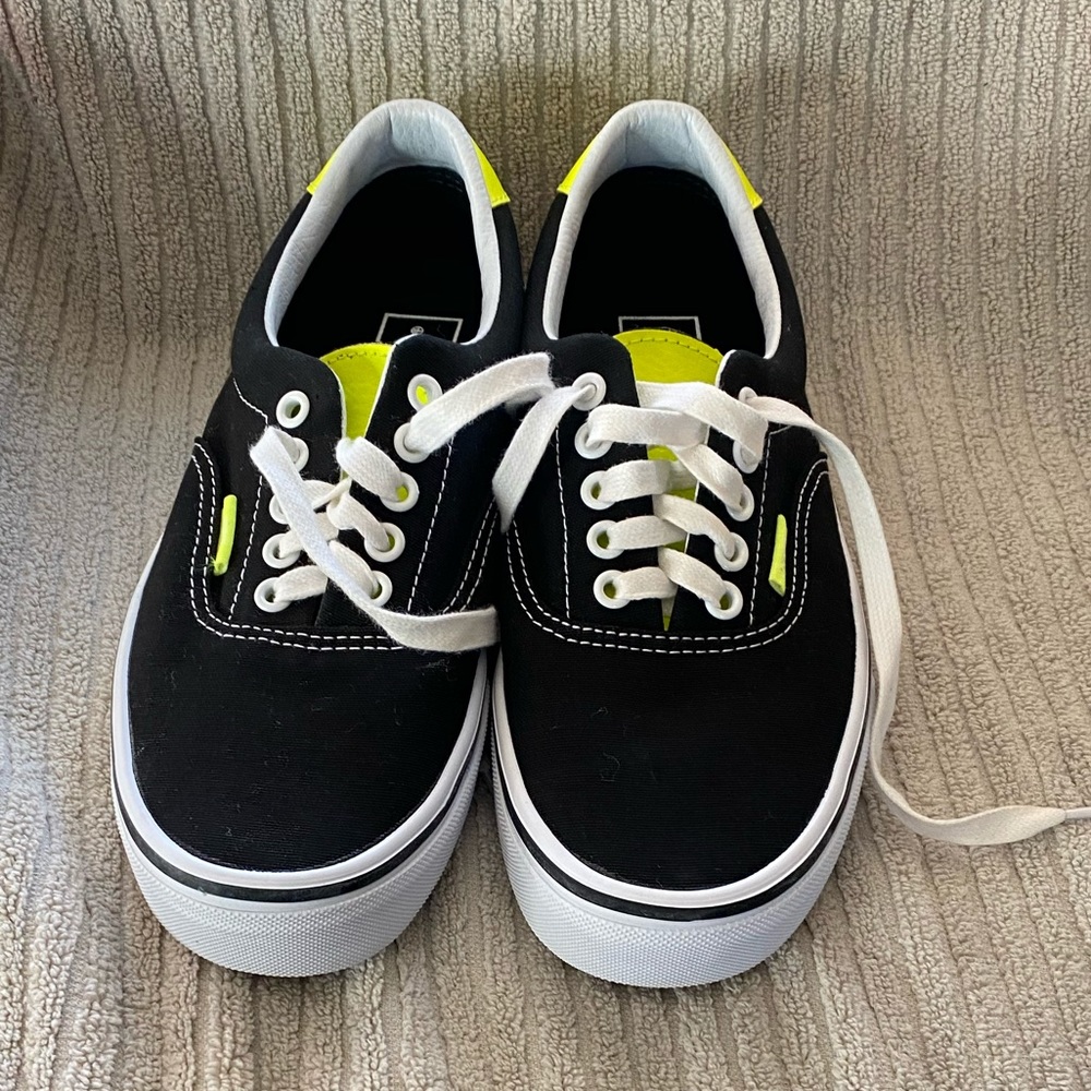 Era 59, Vans black/neon leather sneakers